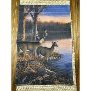 Deer Outdoor garden flag double sided  new